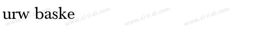 urw baskerville字体转换